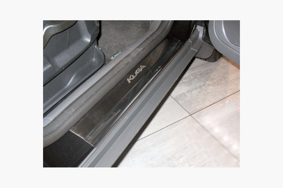 Ford Kuga 2008-2013 Cubiertas de estriberas Nataniko (4 uds, acero inoxidable) Premium - Cinta 3M, 0.8mm Image