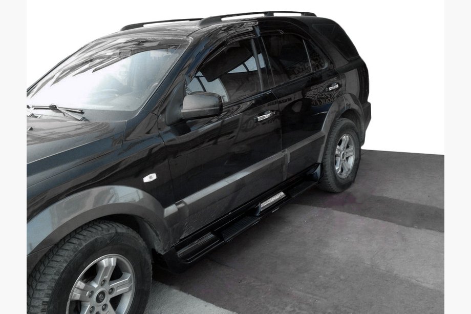 Kia Sportage 2004-2010 Estribos Laterales Plástico S002 Negro Foto 1