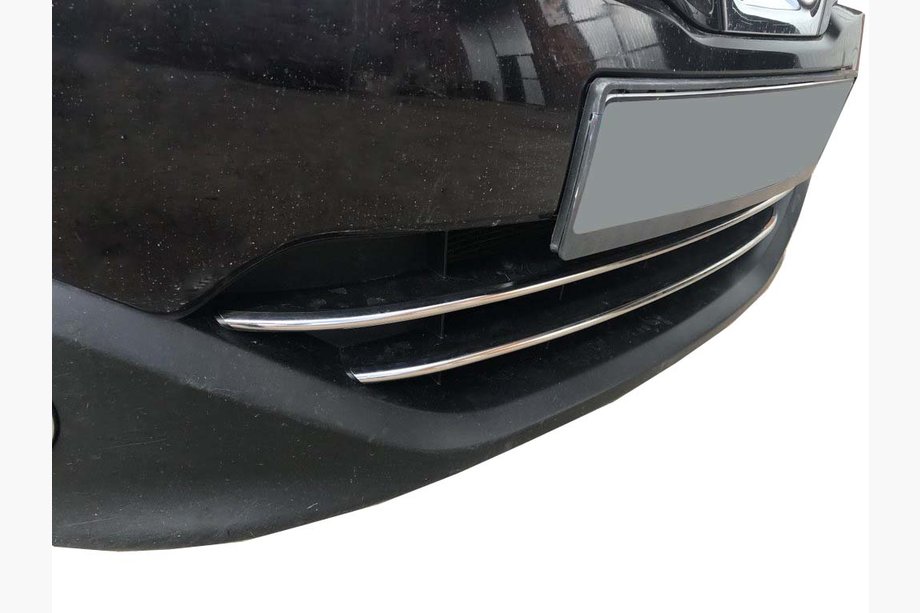 Nissan Qashqai 2010-2014 Tiras para parrilla inferior (2 uds., acero inoxidable) Foto 7