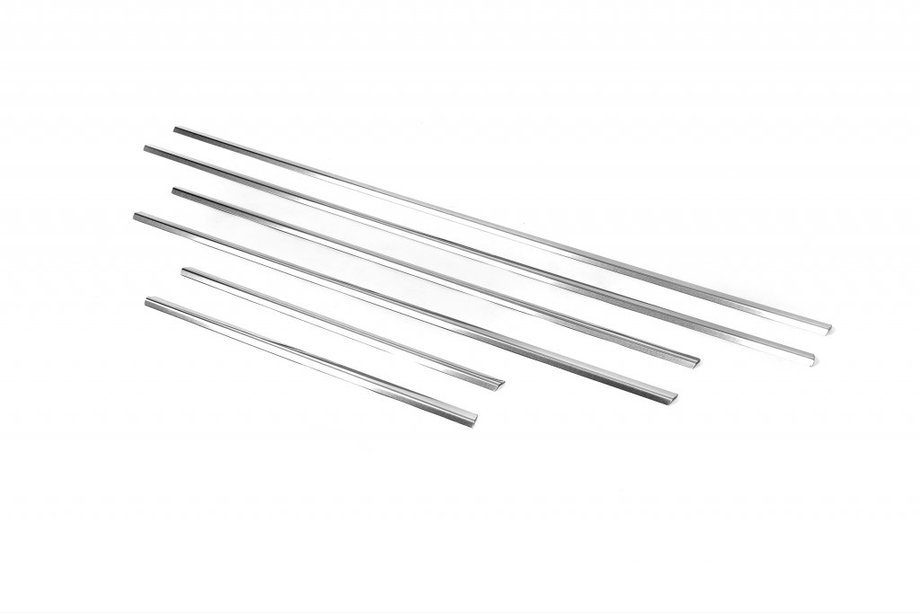 Volkswagen Touareg 2002–2010 Molduras inferiores de ventana acero inoxidable (6 uds) Foto 2