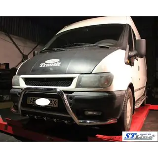 Defensa delantera WT003-Plus (2000-2006, acero inoxidable) Ford Transit 2000–2014 foto 2