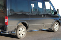 Ford Transit 2000–2014 Barras Laterales BB002 (2 uds., Acero Inoxidable) 70 mm, L1 (corta) foto 1