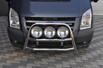 Ford Transit 2000–2014 Defensa Delantera WT018 (2006-2014, Acero Inoxidable) foto 1