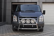 Ford Transit 2000–2014 Defensa Delantera WT018 (2006-2014, Acero Inoxidable) foto 3
