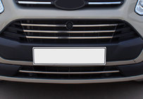 Ford Custom 2013-2022 Cubiertas de parrilla 2013-2018 (5 uds, acero inoxidable) OmsaLine - Acero Inoxidable Italiano foto 1