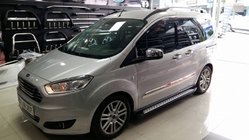 Ford Courier 2014-2023 Molduras de puertas acero inoxidable (4 piezas) foto 2