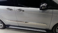 Ford Courier 2014-2023 Molduras de puertas acero inoxidable (4 piezas) foto 3
