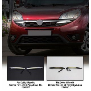 Luces diurnas Cromo (2014↗, LED) Fiat Doblo II 2010-2022 foto 3