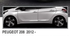Peugeot 208 2012-2019 Molduras de puertas (4 uds, acero inoxidable) foto 3