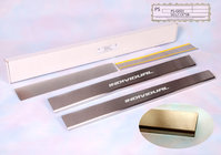 Geely CK-2 2008-2016 Protector de umbral Natanika Standard (4 uds, acero inoxidable) foto 1