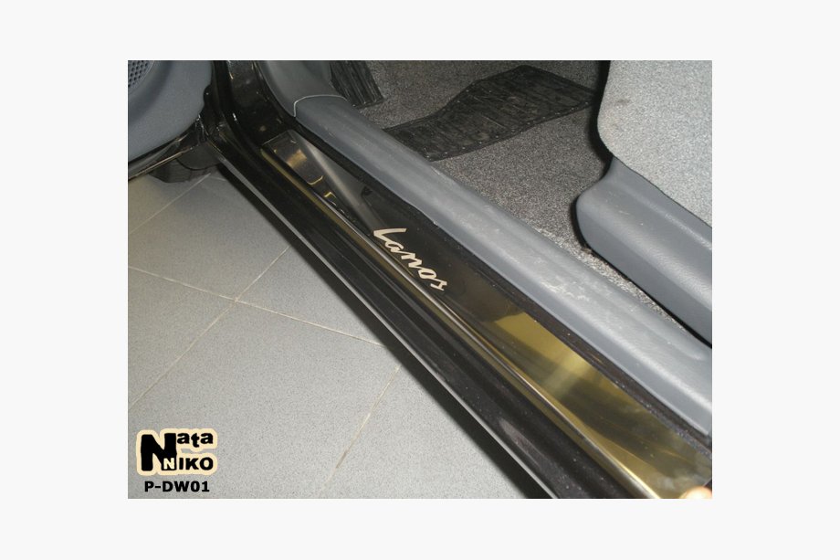 Daewoo Lanos 1998-2017 Cubiertas de estriberas Nataniko (4 uds, acero inoxidable) Premium - Cinta 3M, 0.8 mm Image