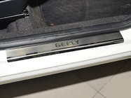 Geely LC Cross 2008-2016 Protectores de umbral Natanika Premium (4 uds, acero inoxidable) foto 1
