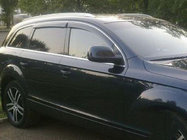 Audi Q7 2005-2015 Deflectores de ventana con moldura cromada (4 uds, HIC) foto 5