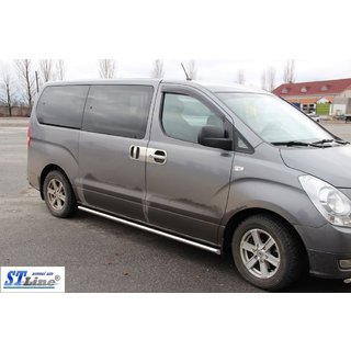 Barras Laterales BB001 (2 uds, Acero Inoxidable) Hyundai H300, H1, Starex 2008-2020 foto 2