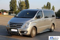 Hyundai H300, H1, Starex 2008-2020 Estribos laterales King (2 uds., aluminio) foto 2