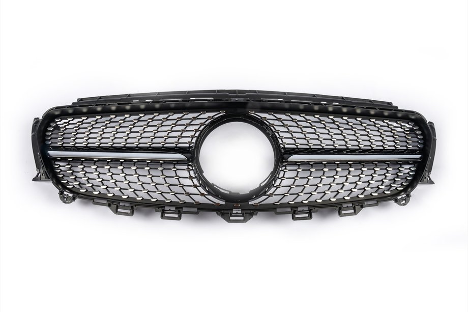 Mercedes E-class W213 2016-2023 Parrilla Delantera Diamond Black (para Avantgarde/AMG-Line/E43 AMG/E53 AMG 2016-2020) Con soporte para cámara Foto 2