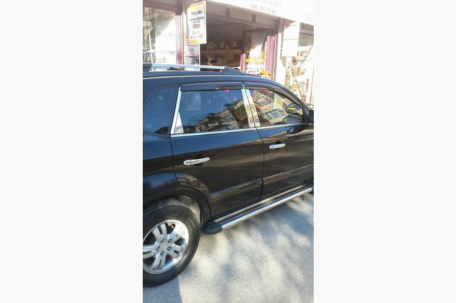Hyundai Tucson JM 2004- Cubiertas de pilares en acero inoxidable Foto 2