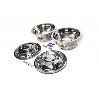 Tapacubos de acero inoxidable Exclusive V1 (2 piezas, 4 uds) Volkswagen Crafter 2006-2016 foto 1