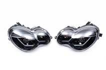 Mercedes C-class W203 2000-2007 Faros delanteros con luces diurnas LED (2 uds) Oscuro foto 9