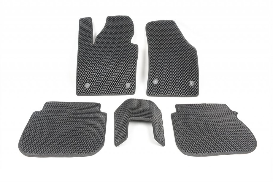 Volkswagen Caddy 2004-2010 Alfombrillas EVA (negras) 5 uds, delanteras y traseras (estándar, 1 puerta corredera) Foto 23