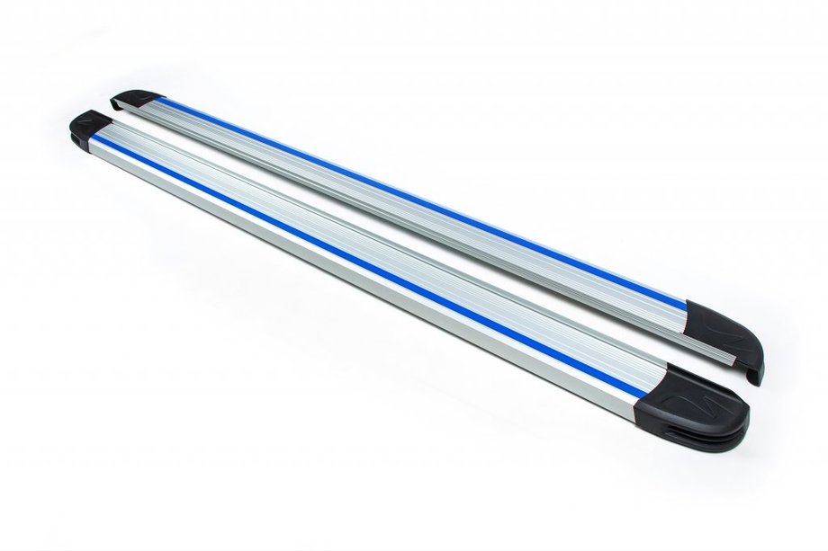 Volkswagen Amarok 2010-2022 Estribos Laterales Maya Blue-Grey (2 uds., Aluminio) Foto 2