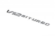 Mercedes ML W163 1997-2005 Emblema V12 Biturbo Cromo foto 1