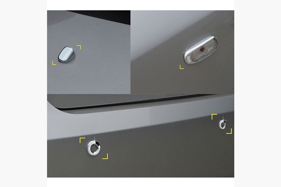 Hyundai Sonata NF 2004-2009 Cubiertas Cromadas para Intermitentes Laterales y Sensores de Aparcamiento Image