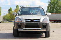 Hyundai Tucson JM 2004- Defensa Delantera ST014 (Acero Inoxidable) foto 2