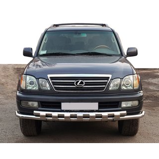 Defensa Delantera ST015 (Acero Inoxidable) Lexus LX470 1998-2007 foto 1