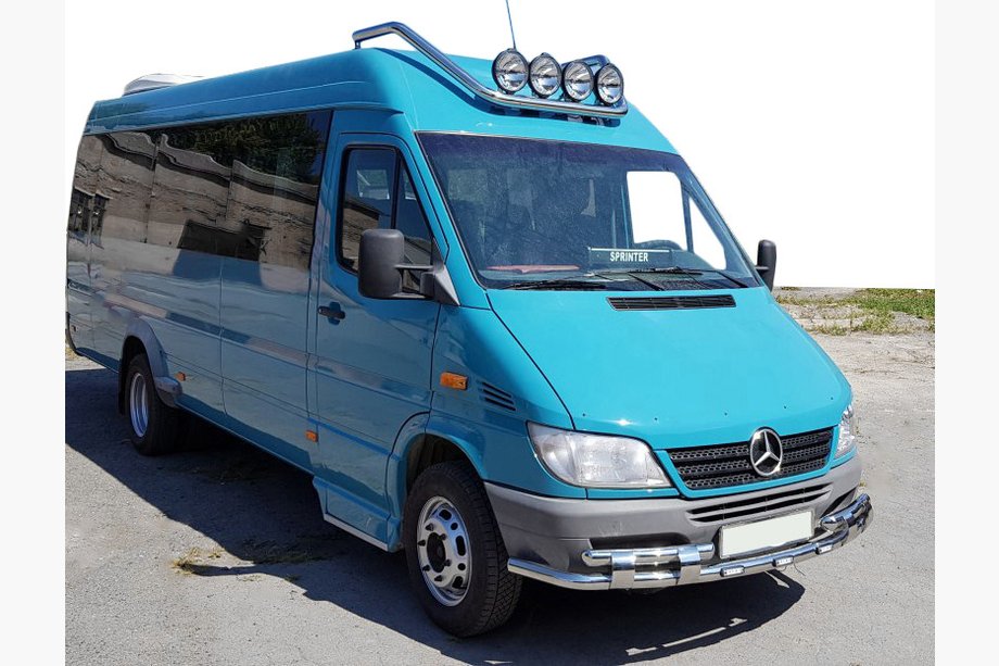 Mercedes Sprinter W901/902/903/904/905 1995–2006 Defensa Delantera ST015-2 (Acero Inoxidable) Image