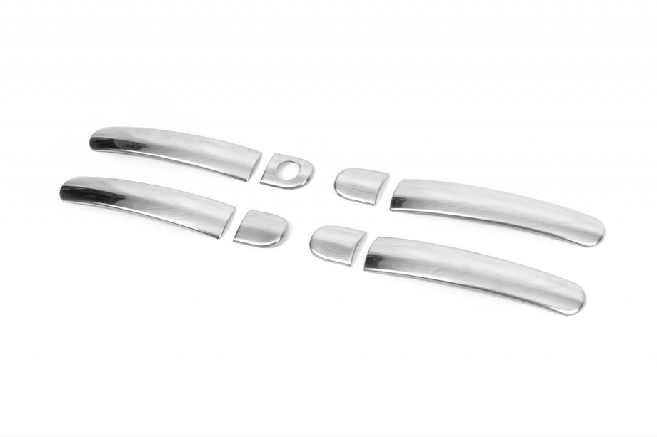 Volkswagen Bora 1998-2004 Cubiertas cromadas planas para manijas de puerta (4 uds.) Foto 2