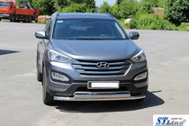 Hyundai Santa Fe 3 2012-2018 Defensa Delantera ST014 (Acero Inoxidable) foto 5