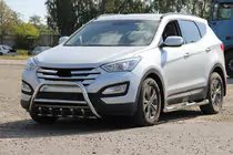 Hyundai Santa Fe 3 2012-2018 Defensa Delantera WT003 (Acero Inoxidable) foto 2