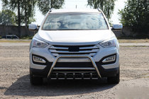 Hyundai Santa Fe 3 2012-2018 Defensa Delantera WT003 (Acero Inoxidable) foto 3