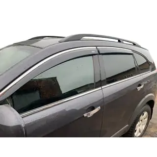 Deflectores de ventana con moldura cromada (4 uds, Niken)