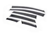 Opel Astra J 2009-2015 Deflectores de ventana con tira cromada HB (6 piezas, Sunplex) foto 1
