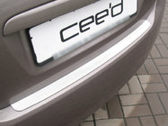 Kia Ceed 2007-2012 Protector de Parachoques Trasero Nataniko (HB, Acero Inoxidable) foto 1