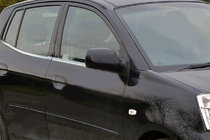Kia Picanto 2004-2011 Molduras inferiores de ventanas acero inoxidable (4 uds) foto 1