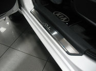 Kia Soul I 2008-2013 Protector de umbral de puerta en acero inoxidable NataNika Premium (4 uds) foto 1