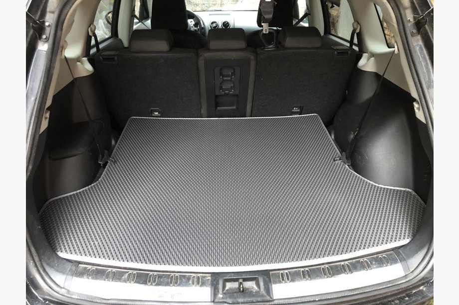 Nissan Qashqai 2010-2014 Alfombrilla de maletero para +2 (larga, EVA, negra) Foto 5
