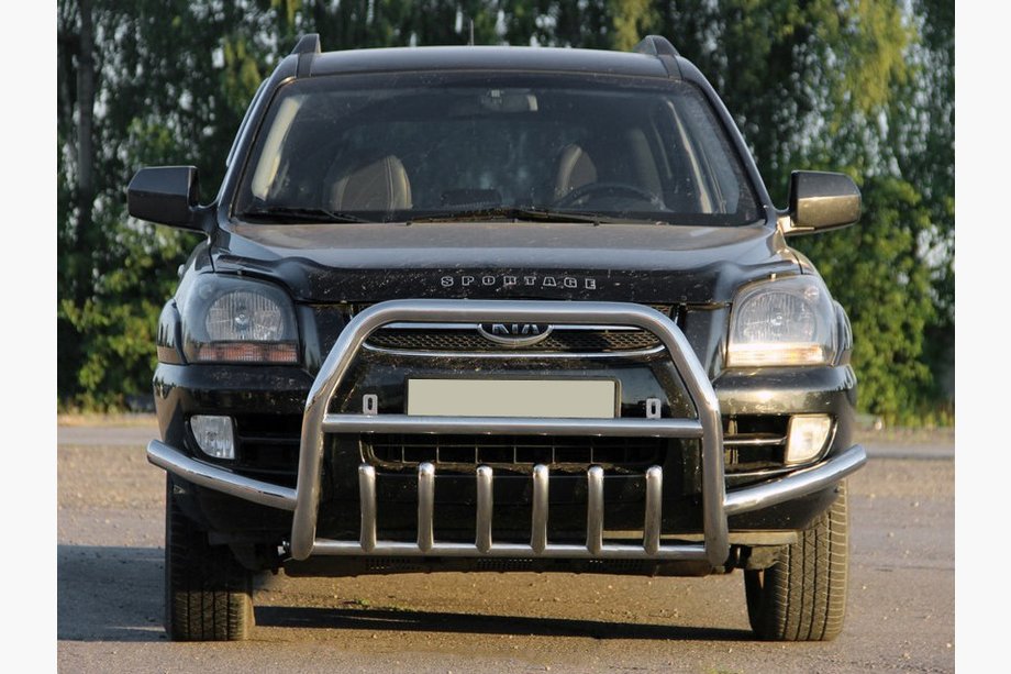 Kia Sportage 2004-2010 Defensa Delantera WT003 Special (Acero Inoxidable) Image