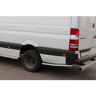 Tubos laterales detras de la rueda trasera (2 uds., acero inoxidable) Mercedes Sprinter W907/W910 2018- foto 1