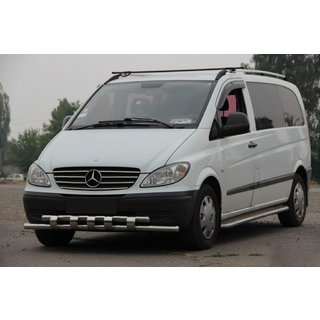 Defensa Delantera Shark ST015 (Acero Inoxidable) Mercedes Viano 2004-2014 foto 1