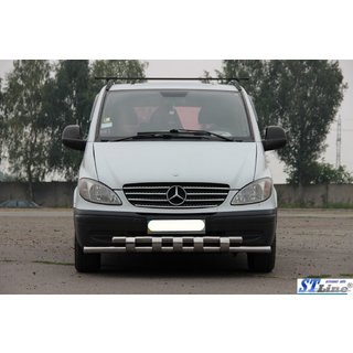 Defensa Delantera Shark ST015 (Acero Inoxidable) Mercedes Viano 2004-2014 foto 2