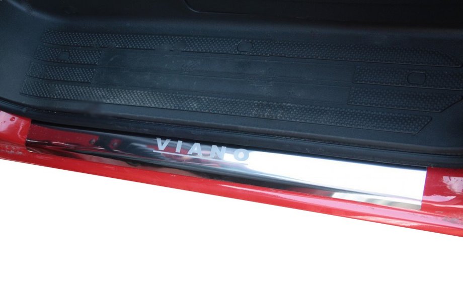 Mercedes Viano 2004-2014 Cubiertas de Umbral Laser-Style (2 uds, Acero Inoxidable) Foto 1