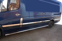 Volkswagen Crafter 2006-2016 Molduras de puertas en acero inoxidable foto 1