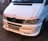 Mercedes Sprinter W901/902/903/904/905 1995–2006 Pestañas para faros (negro, ABS, 2000-2006) Negro Brillante foto 2