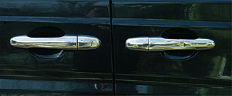Mercedes Viano 2004-2014 Cubiertas de manijas de puerta en acero inoxidable 4 uds, OmsaLine - Acero Inoxidable Italiano foto 3
