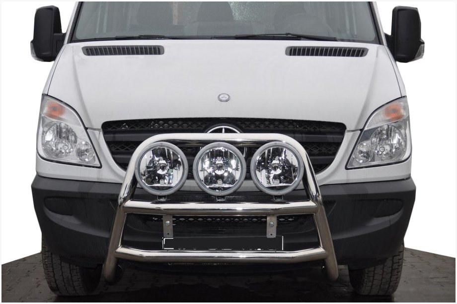 Mercedes Sprinter W906 2006–2018 Defensa delantera alta WT018 (acero inoxidable) Foto 3