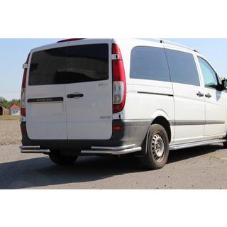 Esquinas traseras AK003-Double (2 uds, acero inoxidable) Mercedes Vito W639 2004-2014 foto 1